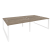 Рабочая станция на О-образном м/к Onix O.MO-D.RS-4.3.8 2760x1635x750 (Тиквуд Темный/Белый Металл)