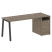 Рабочая станция Metal System Style БА.РС-СТП-1.3 1812x720x750 (Дуб Наварра/Серый металл)