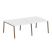 Рабочая станция на 4 рабочих места на А-образном м/к Metal System Style БА.СМ-4.2 2400x1475x750 (Дуб наварра/Серый металл)