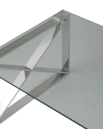 Журнальный стол 120*60 КРОСС серебро (Журнальный стол Кросс серебристый)