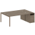Рабочая станция с опорной тумбой Metal System Style БП.РС-СТП-2.5 2212x1475x750 (Дуб Наварра/Серый металл)