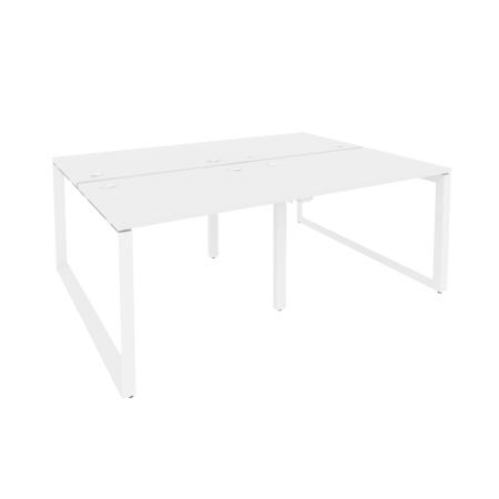 Рабочая станция на О-образном м/к Onix O.MO-D.RS-4.1.7 1960x1475x750 (Белый Бриллиант/Белый Металл)