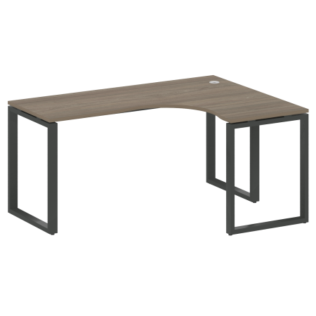 Стол криволинейный правый Metal System Style БО.СА-4 R 1600x1200x750 (Вяз/Антрацит металл)