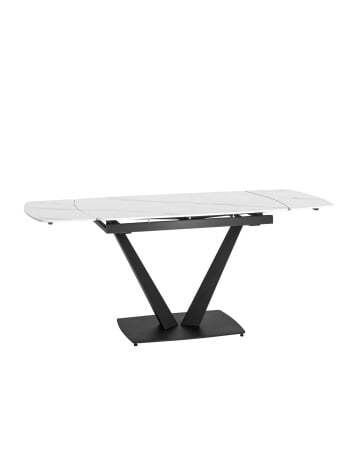 Стол обеденный Клео раскладной 120-180*90 керамика светлая (Стол обеденный Клео белый)