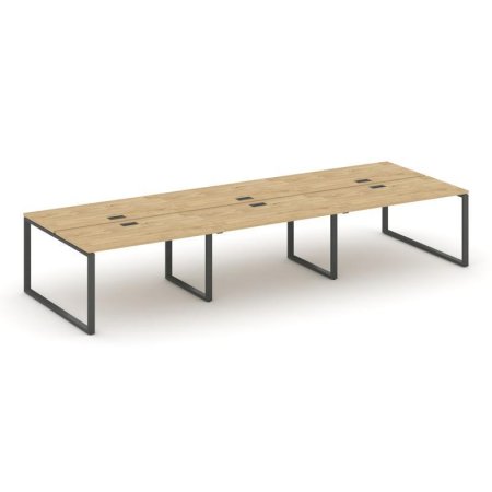 Рабочая станция 2-х сторонняя SN-6O.DRS-072 (3540х1432х750) (Тиквуд Светлый/Металл Антрацит)