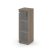 Шкаф средний узкий SN.STU.E-205(L) (400х400х1203) (Антрацит/Тиквуд Светлый/Прозрачный)