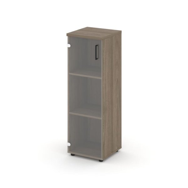 Шкаф средний узкий SN.STU.E-205(L) (400х400х1203) (Вяз Благородный/Прозрачный)