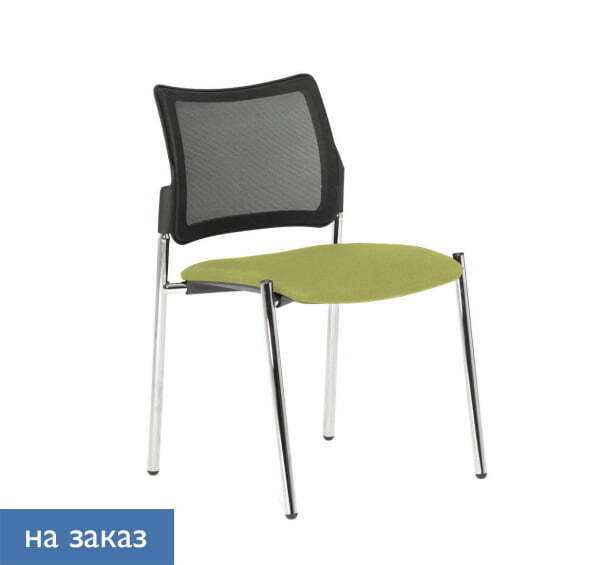 PINKO-MESH Кресло на 4-х опорах без подлокотников (Черный/Зеленый)