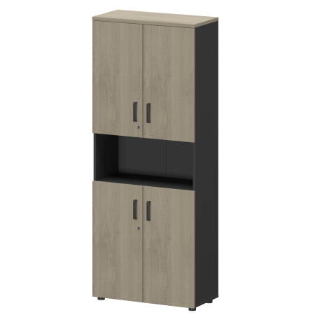 Шкаф Смарт СМШ-58Д4 Тип2 792x380x1990 (Графит/Кронберг)