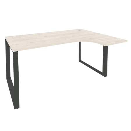 Стол эргономичный правый на О-образном м/к Onix O.MO-SA-4R 1580x1180x750 (Денвер Светлый/Черный металл)