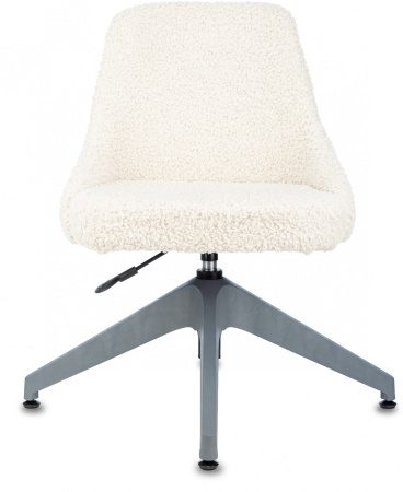 Кресло CH-340GLZ молочный экомех крестов.4-луч. пластик пластик серый (Молочный)