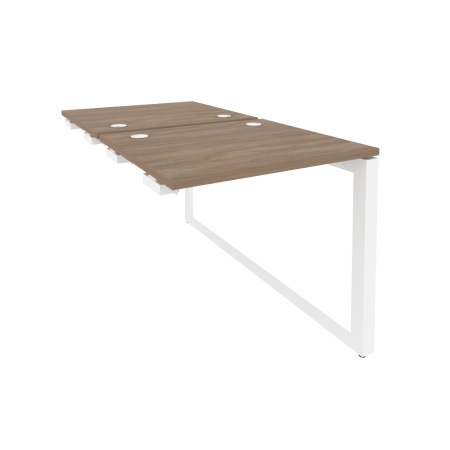 Стол-приставка двойной на О-образном м/к к опорным элем. Onix O.MO-D.SPR-0.7 780x1475x750 (Дуб Аризона/Белый Металл)