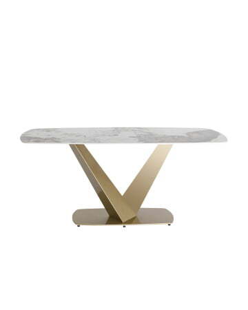 Стол обеденный Аврора 180*90 керамика светлая (Стол обеденный Аврора серый)