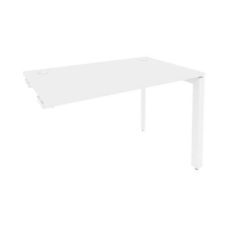 Стол-приставка на П-образном м/к к опорным элементам Onix O.MP-SPR-2.7 1180x720x750 (Белый Бриллиант/Белый Металл)