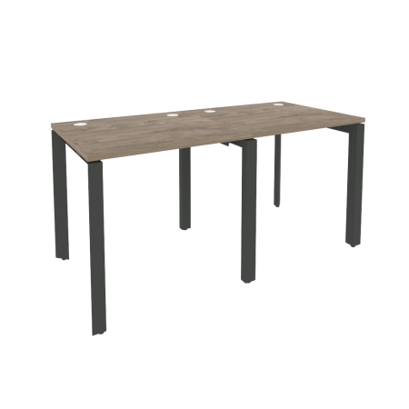 Рабочая станция на П-образном м/к Onix O.MP-RS-2.0.7 1560x720x750 (Тиквуд Темный/Черный металл)