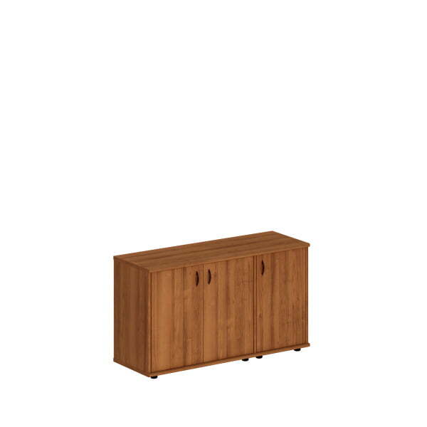 Шкаф комбинированный низкий (закрытый + закрытый узкий) Престиж Исп.06 1330x460x750 (Темный орех)