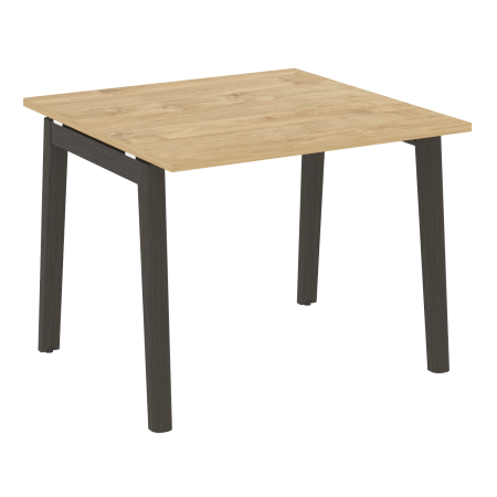 Стол переговорный на деревянных опорах Onix Wood OW.PRG-1.1 980x980x750 (Тиквуд Светлый/Дуб Темный)