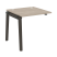 Наборный элемент рабочей станции на деревянных опорах Onix Wood OW.1.NRS-0.8 780x800x750 (Тиквуд Светлый/Дуб Темный)