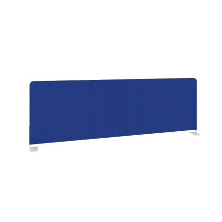 Экран тканевый боковой L1200мм Б.ТЭКР-120 1200x22x390 (Синий/Белый металл)