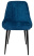 Стул для кухни KF-5 синий Velvet 29 металл черный на ножках (KF-5/VELV29) (Синий)