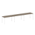 Рабочая станция на 3 раб. места Metal System Style БП.СМ-3.3 4200x720x750 (Дуб Наварра/Серый металл)