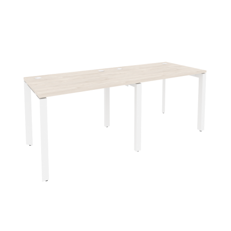 Рабочая станция на П-образном м/к Onix O.MP-RS-2.1.7 1960x720x750 (Денвер Светлый/Белый Металл)