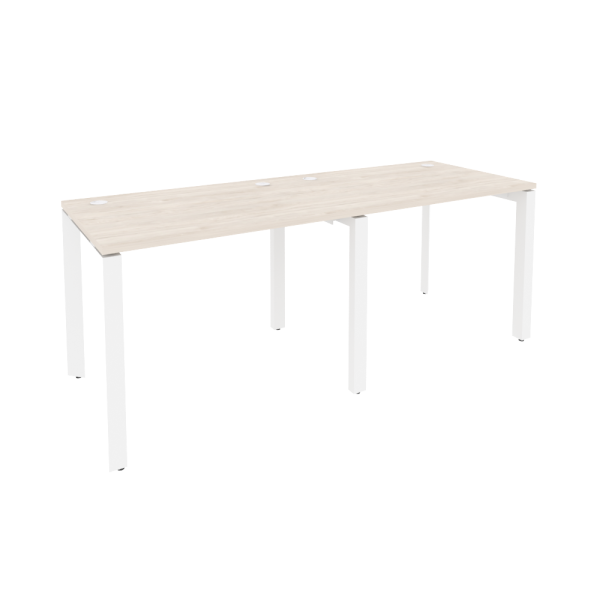 Рабочая станция на П-образном м/к Onix O.MP-RS-2.1.7 1960x720x750 (Денвер Светлый/Белый Металл)