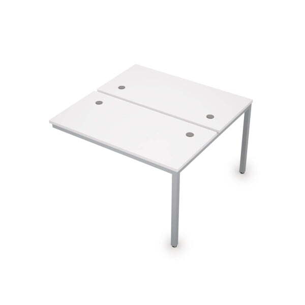 6МБК.268 Сдвоенные бенч-системы, конечный модуль (1200x1235x750) (Белый/Алюминий матовый)