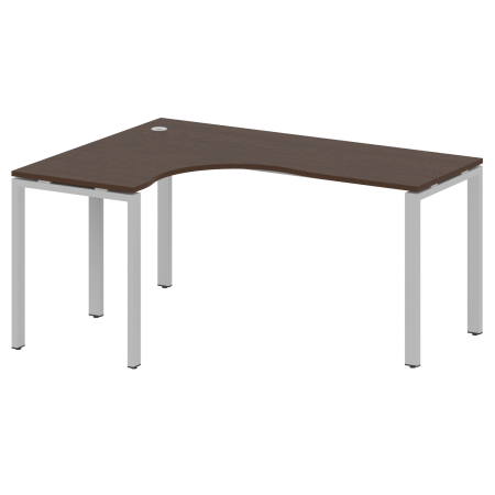 Стол криволинейный левый Metal System Style БП.СА-4 Л 1600x1200x750 (Венге Цаво/Серый металл)