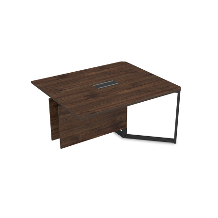 16СКК.122 Стол-квадрат бенч, конечный модуль  (1200x1200x750) (Брауни | Черный)