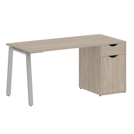 Стол письменный VR.SP-3-158.1.A 1580x720x750 (Дуб Аттик/Серый Металл)