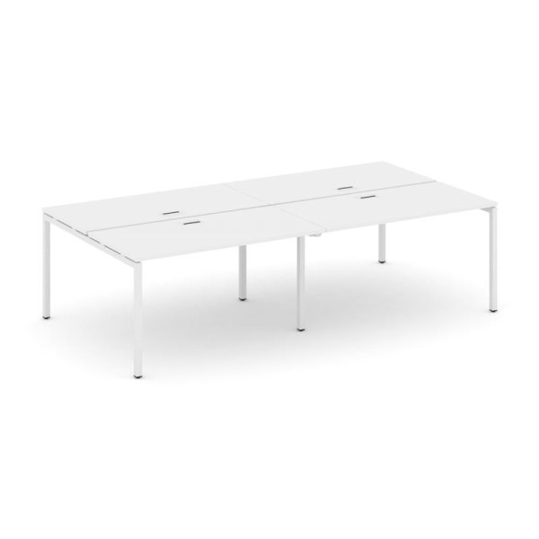 Рабочая станция 2-х сторонняя SN-4P.DRS-031 (1960х1232х750) (Белый/Металл Белый)
