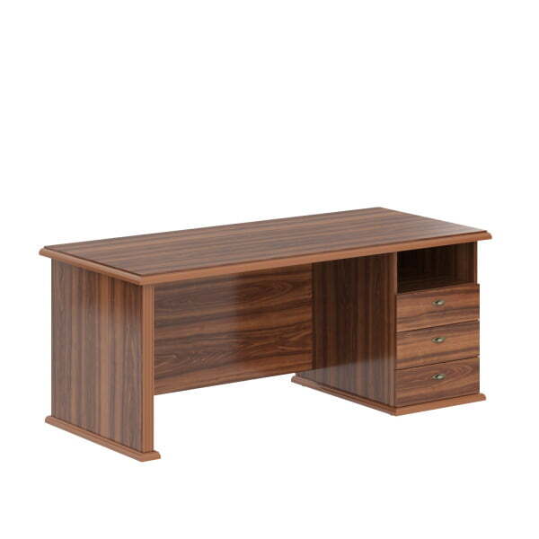 Стол руководителя однотумбовый (левый Raut RDT 188L 1800x800x750 (Орех Даллас)