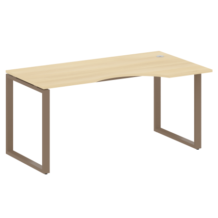 Стол криволинейный левый Metal System Style БО.СА-1 Пр 1600x900x750 (Акация/Мокко металл)