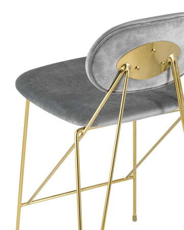 Стул Элис полубарный светло-серый (Стул полубарный Элис светло-серый)