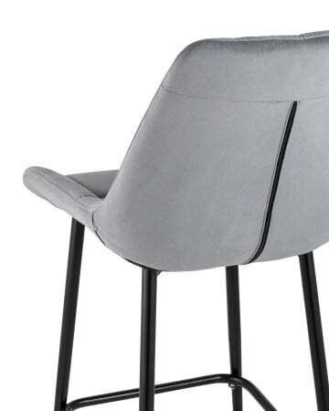 Стул полубарный Флекс велюр серый (Стул полубарный Флекс серый)