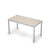 6М.009 Стол рабочий (1400x700x750) (Шамони светлый/Алюминий матовый)