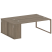 Рабочая станция с шкафом-купе на О-образном м/к Metal System Style БО.РС-СШК-1.5 Т 2210x1475x750 (Дуб наварра/Серый металл)