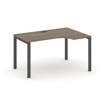 Стол рабочий эргономичный SN-6P.SPA-022(R) (1580х800/980х750) (Вяз Благородный/Металл Антрацит)