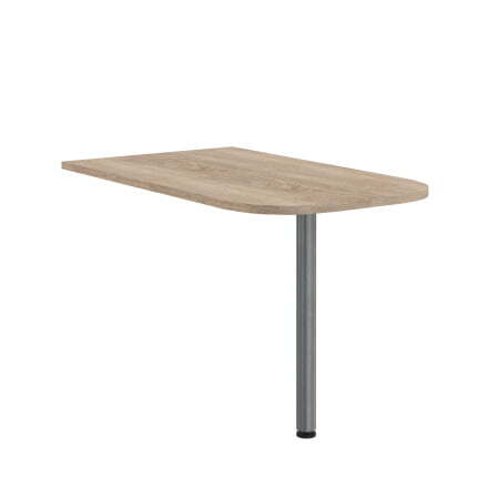 Приставка Offix-new OB 127 1200x700x25 (Дуб Сонома светлый/металлик)