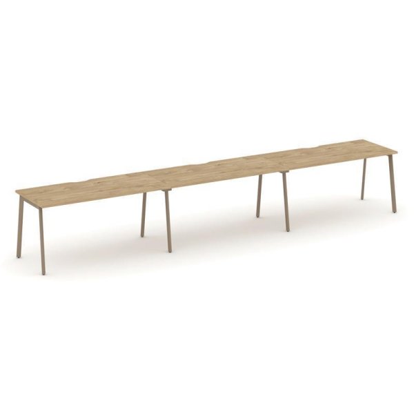 Рабочая станция 3 места ES.RS-3.4-VP (4740х730х750) (Тиквуд Светлый/Металл Латте)