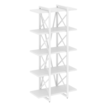 Стеллаж на регулируемых опорах-5 полок VR.L-MST.O-5.4V 800x400x1650 (Белый Бриллиант/Белый металл)
