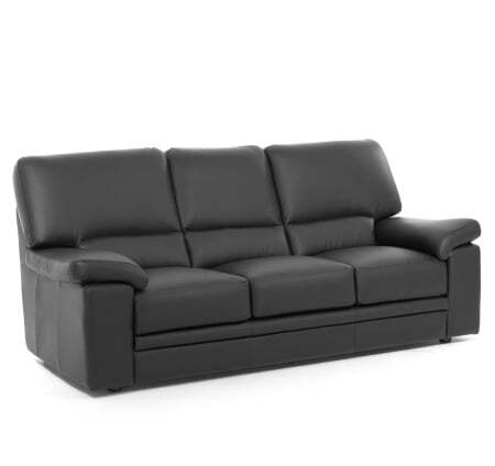 ELLA ДИВАН 3 МЕСТ.КОЖА (ЧЕРНЫЙ)