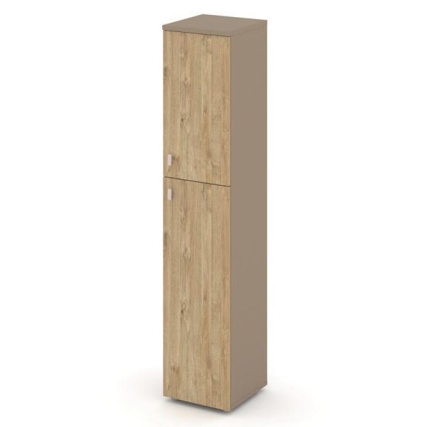 Шкаф высокий узкий прававый ES.SU-1.8 (R) (400х420х1977) (Латте/Тиквуд Светлый)