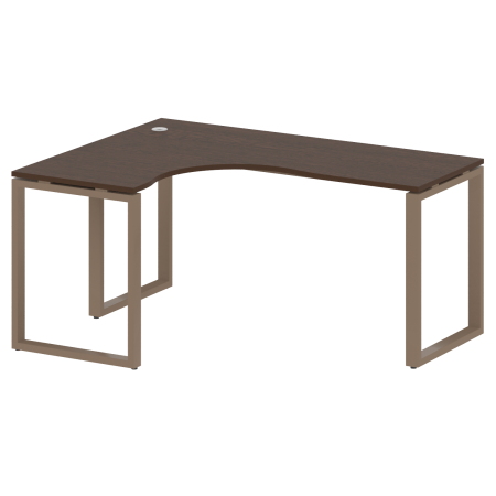 Стол криволинейный левый Metal System Style БО.СА-4 Л 1600x1200x750 (Венге Цаво/Мокко металл)
