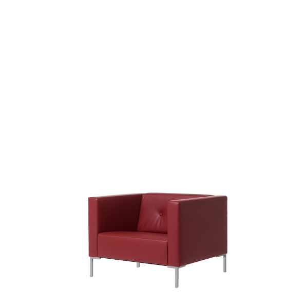 Кресло офисное Зипо (М-15) с подлокотниками (Красный)