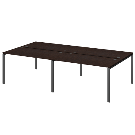 Бенч двойной на 4 рабочих места Арго-М АМБ-004-4 3200x1496x760 (Дуб Венге)