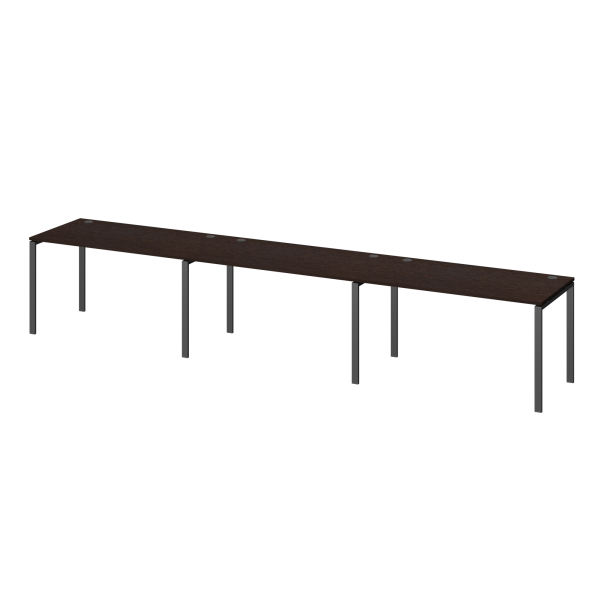 Бенч линейный на 3 рабочих места Арго-М АМБЛ-002-3 3600x730x760 (Дуб венге/Антрацит)