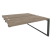Стол-приставка двойной на О-образном м/к к опорным элем. Onix O.MO-D.SPR-4.8 1580x1635x750 (Тиквуд Темный/Белый Металл)