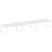 Переговорный стол 3 столешницы Metal System Style БО.ПРГ-3.5 5400x1235x750 (Дуб Наварра/Серый металл)